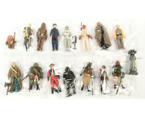 Kenner Star wars vintage 3 3/4" figures x 16 including Boba Fett, AT-AT Driver, Bespin Guard, Chewbacca, Dengar, Admiral Ackb