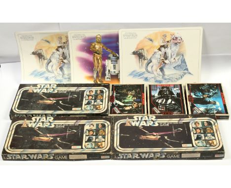 Star Wars collectables x 9 includes Palitoy vintage Escape from Death Star board game x3, Waddingtons Return of the Jedi 150 