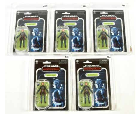 Hasbro Kenner Star Wars The Vintage Collection UKG Graded Bo-Katan Kryze figures x 5, all graded U90% Gold, card U90%, bubble
