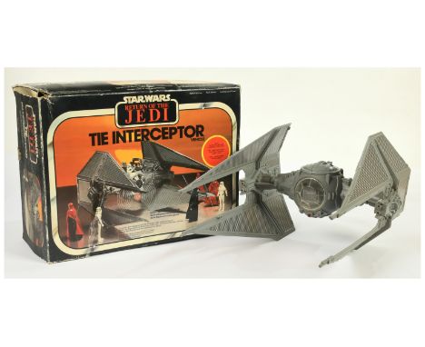 Palitoy Star Wars vintage Return of the Jedi TIE Interceptor, Good to Good Plus, within Fair opened box.&nbsp;