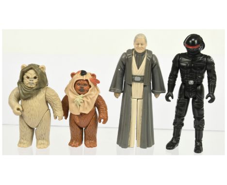 Kenner Star Wars vintage loose 3 3/4" figures x 4 includes Anakin Skywalker, Imperial Gunner (MISSING weapon), Paploo (MISSIN