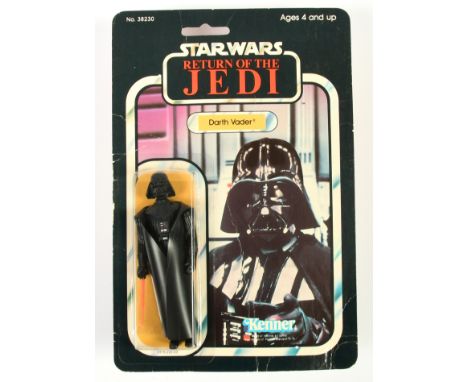 Kenner Star Wars vintage Return of the Jedi Darth Vader 3 3/4" figure, Near Mint, within Near Mint bubble, upon Good (creasin