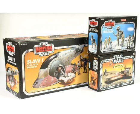 Hasbro Star Wars vehicle and creature sets x three including Vintage Collection Landspeeder, Vintage Collection Slave 1 and T