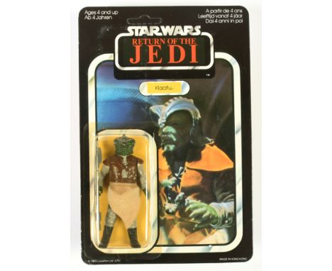 Palitoy Star Wars vintage Return of the Jedi Klaatu 3 3/4" figure, Near Mint, within Excellent (yellow) bubble, upon Excellen