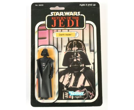 Kenner Star Wars vintage Return of the Jedi Darth Vader 3 3/4" figure, Near Mint, within Near Mint bubble, upon Good (creased