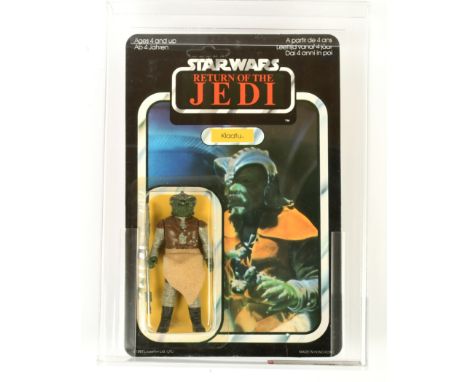 Palitoy Star Wars vintage The Return of the Jedi Klaatu 3 3/4" figure, AFA Graded 80 Y-NM, Card 80 Bubble 85 Figure 90, upon 