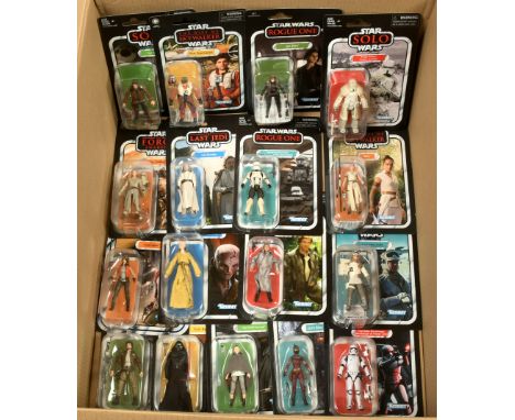 Hasbro Star Wars 3 3/4" Vintage Collection figures x seventeen, includes Kylo Ren, Rey (Jakku), Luke Skywalker, Jyn Erso and 