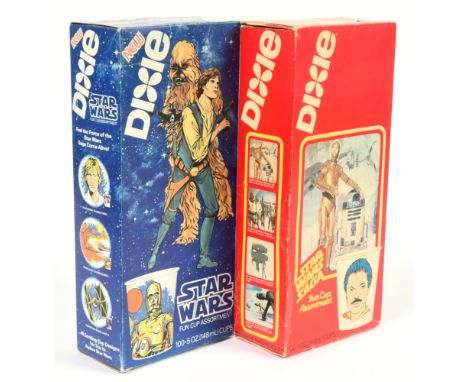 Star Wars vintage Dixie cup full boxes x 2, both boxes Good SEALED. (2)
