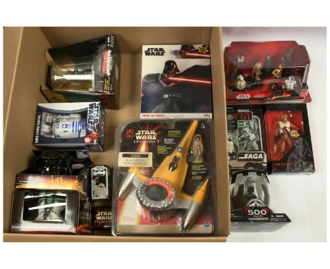 Star Wars modern issue collectables x 12 includes Hasbro Black Series X-Wing Pilot Asty figure, The Saga Collection Biker Sco