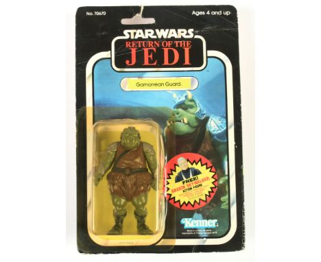 Kenner Star Wars vintage Return of the Jedi Gamorrean Guard 3 3/4" figure, Near Mint, within Fair (cracked and yellow) bubble