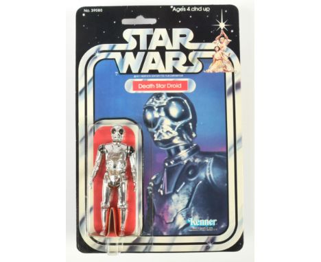 Kenner Star Wars vintage Death Star Droid 3 3/4" figure, Mint, within Near Mint bubble, upon Excellent (light crease) punched
