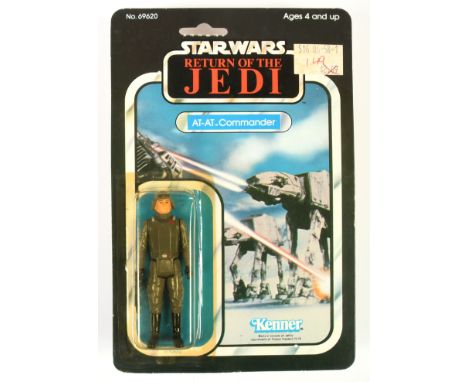 Kenner Star Wars vintage Return of the Jedi AT-AT Commander 3 3/4" figure, Near Mint, within Good (light dent and yellow) bub