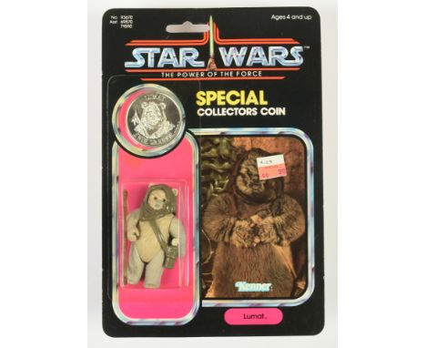 Kenner Star Wars vintage The Power of the Force Princess Leia Battle Poncho 3 3/4" figure, Near Mint, within Near Mint bubble