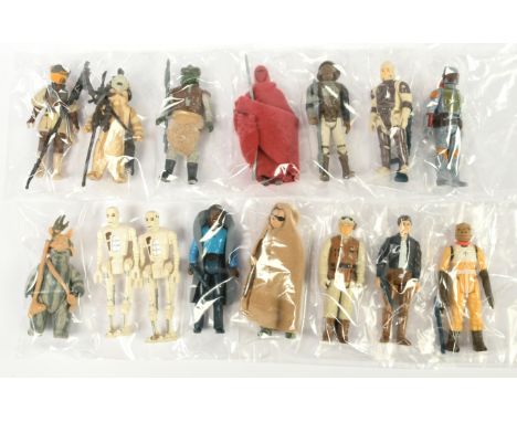 Kenner Star wars vintage 3 3/4" figures x 15 including Bossk, Boba Fett, Han Solo Bespin, Dengar, Princess Leia Boushh, Logra