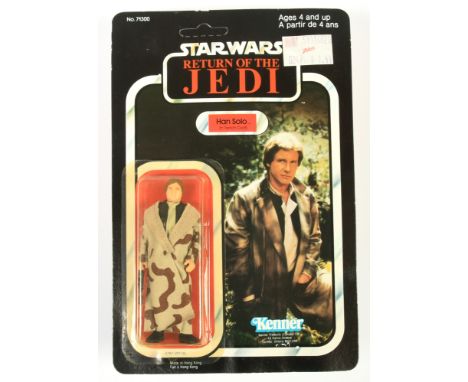 Kenner Canadian Star Wars vintage Return of the Jedi Han Solo Trench Coat 3 3/4" figure, Near Mint, within Excellent (yellow)