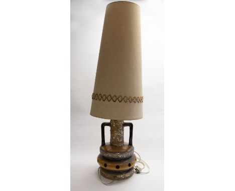 West German lamp plus original shade. Height approx 120cm with shade, approx 44cm minus shade.&nbsp;