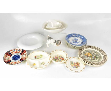 A small mixed lot of ceramics, to include two Adams series ware plates, 'The Old Curiosity Shop' and 'The First Appearance of