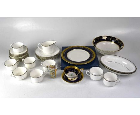 A small mixed lot of ceramics, predominantly Royal Worcester 'Monaco' pattern coffee service and further similarly decorated 
