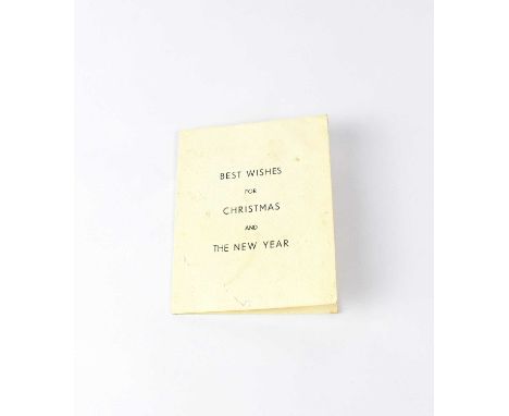 WINSTON CHURCHILL; a Christmas card signed Winston Churchill 1952.Condition Report: - We have not authenticated this signatur