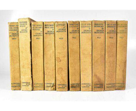 GEORGE MEREDITH; thirty-nine volumes of 'The Works of George Meredith', limited editions, numbered out of 1025 copies, publis