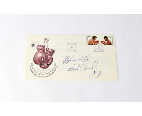 MUHAMMED ALI; a first day cover signed by the heavyweight champion.Condition Report: - We have not authenticated this signatu