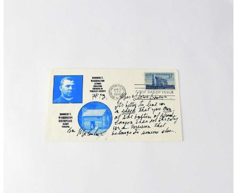MALCOLM X; a first day cover signed and dedicated by the human rights activist.Condition Report: - We have not authenticated 