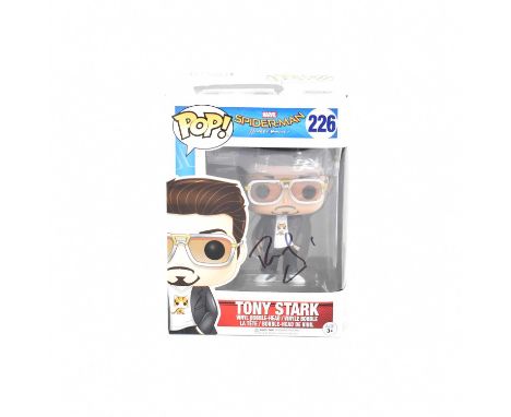 ROBERT DOWNEY JR; a Pop Marvel Bobble-Head 'Tony Stark' figure, signed to box.Condition Report: - We have not authenticated t
