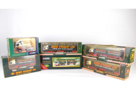 CORGI; six boxed Eddie Stobart Ltd vehicles comprising CC12405 Volvo FH Tractor, Express Road Haulage, 59503 Scania Curtain S