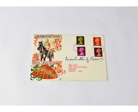 LORD MOUNTBATTEN; a first day cover bearing the signature Mountbatten of Burma.Condition Report: - We have not authenticated 