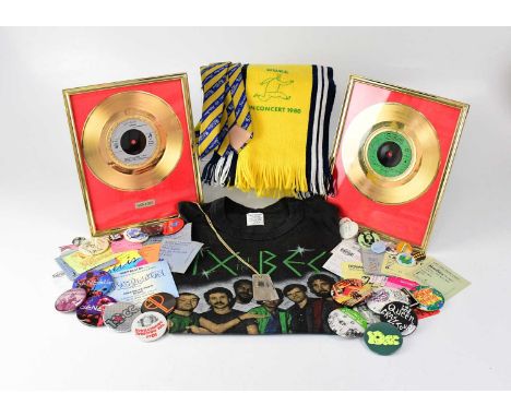 PHIL COLLINS &amp; GENESIS; various tour related ephemera, including a tour shirt for 'Six of the Best October 1982' at Milto
