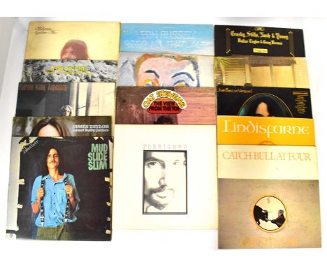 Fourteen records to include Cat Stevens 'Catch Bull at Four', 'Foreigner' and 'The View from the Top' German pressing, James 