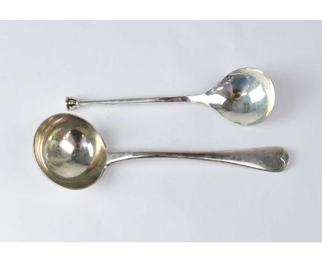 GUILD OF HANDICRAFT; an Elizabeth II hallmarked silver spoon, London 1991, length 15cm, also a Chawner &amp; Co George V hall