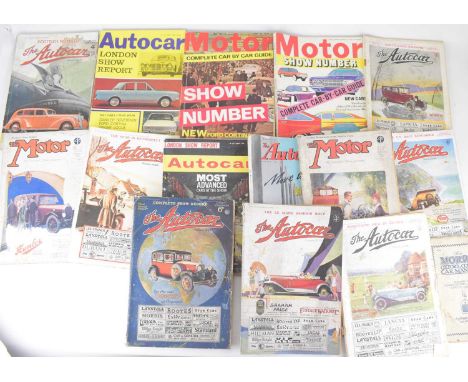 THE AUTOCAR; a quantity of late 1920s magazines, show reports, etc, and a Morris Oxford Car Manual 1926 (15).