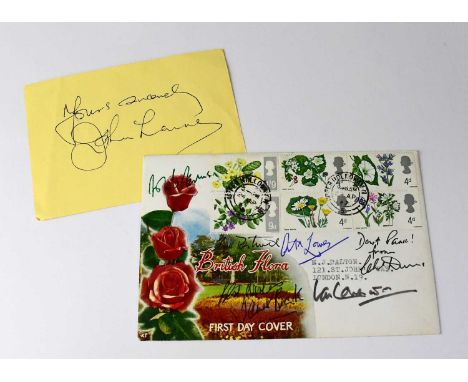 DAD'S ARMY; a first day cover signed by members of the cast to include Arthur Lowe, John Le Mesurier, Clive Dunn, Bill Pertwe