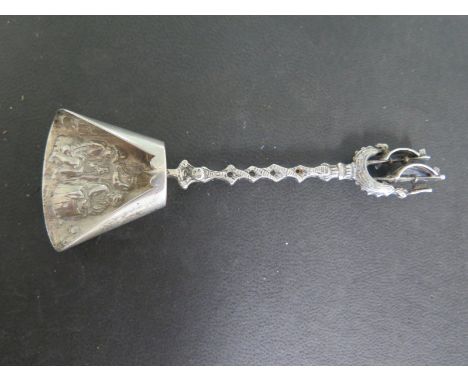 A Dutch silver caddy spoon - good condition