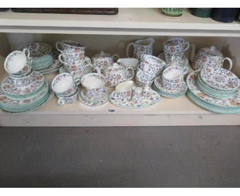 A Minton Haddon Hall tea, coffee, dinner service - approx 45 pieces - some usage wear, in used condition, no obvious breaks