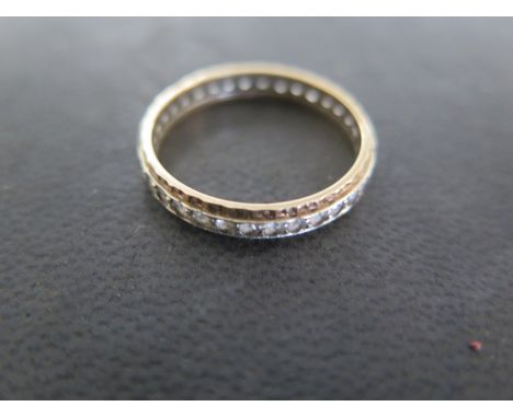 A 9ct gold eternity ring size R/S - approx weight 1.9 grams - usage wear and surface scratches