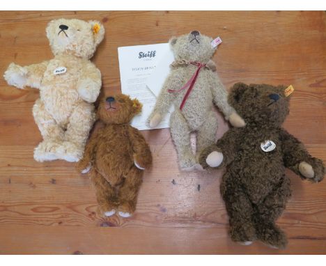 Four Steiff teddy bears including Millie - all in good condition - Millie with certificate but no boxes