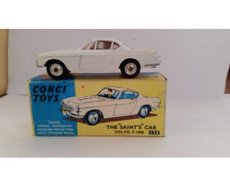 TELEVISION, Corgi toy, The Saints car (Volvo P1800), model No. 258, in reproduction box (tape repair to one end), VG