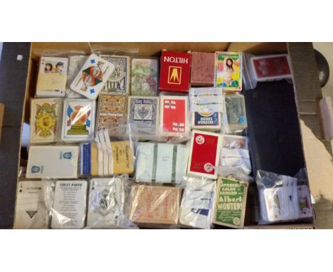 PLAYING CARDS, 94 complete packs, inc. pin-ups, travel, advertising, gimmicks etc., G to EX, Qty.