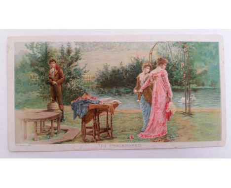 NATIONAL TOB. CO., Art Miniatures, Nos. 1 &amp; 3 (two of each with text variations), 6, 80 x 152mm, Newsboy Plug backs, G to