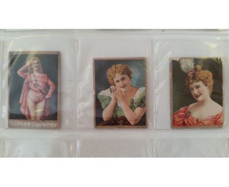 OGDENS, Miniature Playing Cards, inc. beauties (43), Tabs backs (32) etc., P to G, 76*