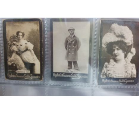 OGDENS, Guinea Gold Actresses T-Z, all base M, in modern album, slight duplication, FR to VG, 83*