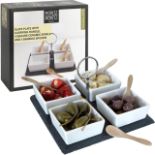 RRP £18.36 Moritz & Moritz Slate Serving Platters Set