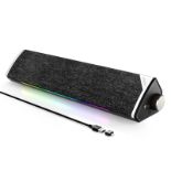 RRP £24.49 SOULION R60 PC Speakers Bluetooth 5.3 Soundbar for Desktop Computer