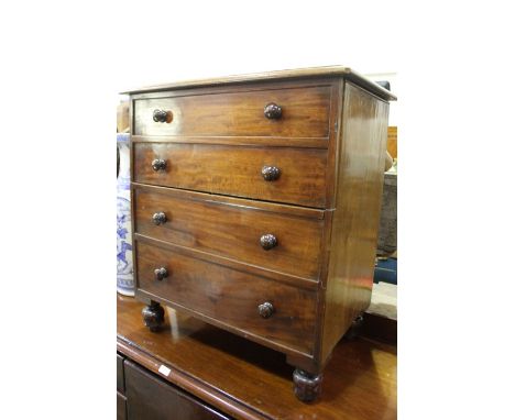Victorian mahogany commode chest 