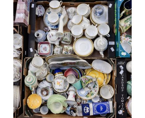 A collection of cups and saucers, with a Paragon China Athena part tea wares etc (2 boxes)
