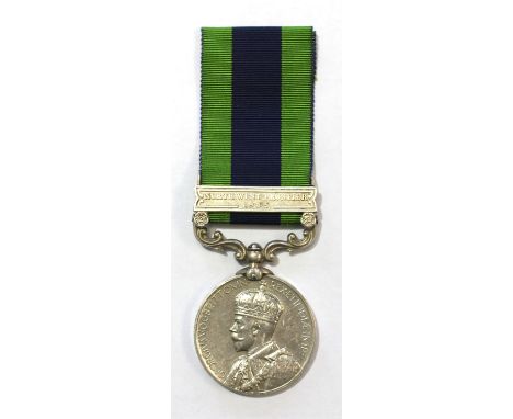 India General Service Medal (Calcutta Striking) with North West Frontier 1935 Clasp to 10112 Sepoy Bhagat Singh 2-2 Punjab R.