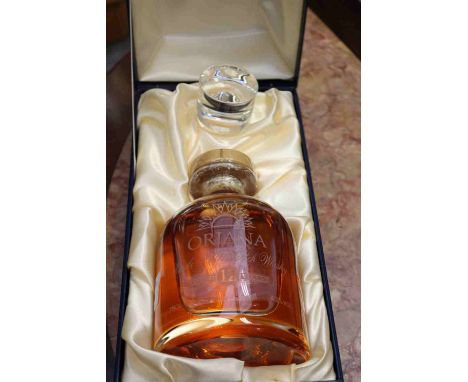 P&O Oriana whisky, 12 year old, 43%, in glass decanter, number 86 of 300, box and certificate