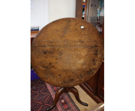 A George III oak tripod table